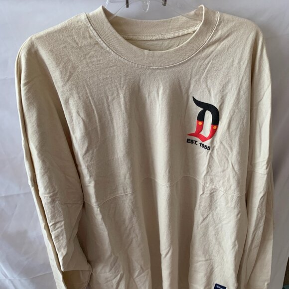 DISNEYLAND RESORT Disney Characters Spirit Jersey Long Sleeve Tee in Tan Sz L - Picture 2 of 5